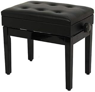 Adjustable Piano Bench with Under Seat Storage for Multi-use Stool - 56x34x48cm