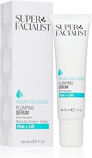 Super Facialist Vegan Collagen Plumping Serum - Hyaluronic Acid, Seaweed, Copper and Hibiscus extract, Firming, Smoothing & Plumping, face Cream for Youthful Skin, 30ml