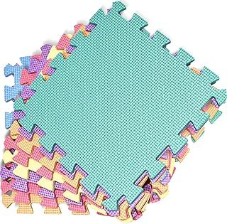 kidoola Foam Baby Play Mat (29x29cm) – Thick & Soft EVA Foam Interlocking Floor Tile Matting for Children – Large Multi Colour, Safe & Comfortable 7mm Thick Play Flooring (9pc)