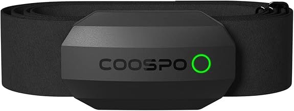 COOSPO Heart Rate Monitor Chest Strap,Bluetooth ANT+ Chest HRM for Running Cycling Gym Fitness, Heart Rate Monitors IP67 Waterproof Compatible with Strava Zwift Wahoo Garmin Polar Peloton App