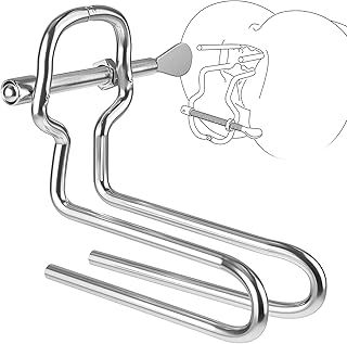 MEYILA Vaginal Expander Personal Wand Massager Metal Anal Plugs Adjustable Butt Plug with Stainless Steel Material