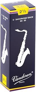 Vandoren Traditional Tenor Saxophone Reeds - Box of 5 - Strength 2.5