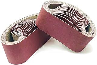 FEIHU Sanding Belts 75 x 533 mm.6 Different Grits. 60/80/120/150/240/320,Sanding Belt Set, for Belt Sander,Polishing Metal,Wood,Pack of 15