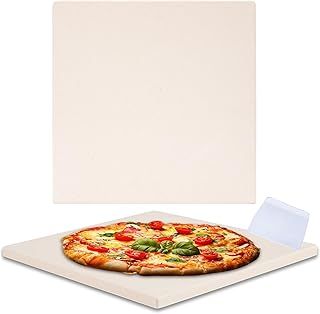 26.5x25.5x1.2cm Pizza Stone for Toaster Oven | Rectangular Cordierite Grilling Stone Bread Baking Stone for Grill, Oven