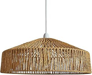 MiniSun | Modern Natural Tapered Woven Rope Ceiling Light Shade | Pendant Lights, Home Décor & Improvement Essential