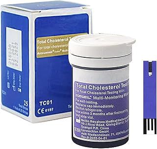 Blood Cholesterol, Blood Glucose, Hemoglobin and Blood Uric Acid Replacement Test Paper for Komwell 4 in 1 Meter (TC 25pcs)
