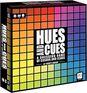 USAopoly | Hues and Cues | Guessing Board Game | Ages 8+ | 3-10 Players | 30 Minutes Playing Time