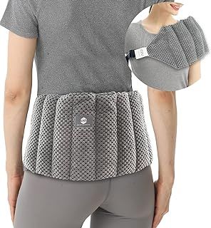Large Heat Pads for Back Pain Relief with Adjustable Strap| Wheat Bags Microwavable| Microwave Heat Pad for Cramps, Menstrual, Lumbar, Muscle Spasms