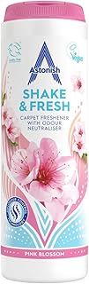 Astonish Shake & Fresh Carpet Freshener, Eliminates Odours, Pink Blossom, 350g