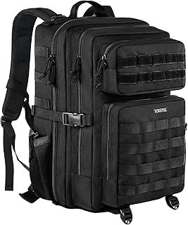 Military Tactical Travel Backpack, 45L Army Rucksack with Molle Large Capacity Survival Back pack Assault Pack 3 Day Bug Out Bag for Outdoor Sports Hiking Camping Mountaineering Trekking