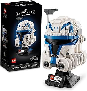 LEGO Star Wars Captain Rex Helmet Set 75349, The Clone Wars Collectible for Adults, 2023 Series Model Collection, Memorabilia Gift Idea, Medium