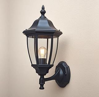 EBION Outdoor Wall Light,Outdoor Wall Lantern IP44 Waterproof,Traditional Black Outside Exterior Wall Sconce for Garden,Porch,Garage,Patio,Corridor,(Bulb Not Include)