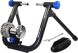 unisky Fluid Bike Trainer Stand Indoor Riding Steel Bicycle Exercise Stationary Stand with Noise Reduction Wheel