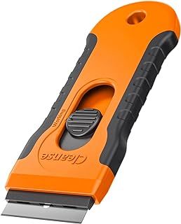 Multi-Surface Cleaning Tool Non Scratch with 15 Spare Replacement for Glass, Ceramic Cooktops, Ovens, Glass Top Stoves and Cars - Removes Burned-On Food, Tough Stains, Dirt, Stickers, and Paint