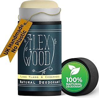 The Ilex Wood - Ylang Ylang & Cedarwood Natural Deodorant - 70ml. Natural Deo in Eco Friendly Cardboard Tube, Vegan, no Plastic, no Alcohol, no Toxins, no Aluminium Salt & Cruelty Free for Women & Men