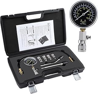 Cylinder Compression Tester, Compression Tester for Petrol Engine, Car and Motorcycle Engine Compression Tester Kit Compression Gauge Diagnostic Tool