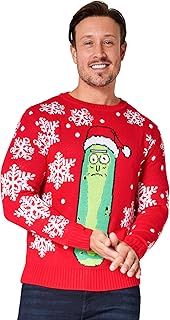 RICK AND MORTY Mens Christmas Jumper, Warm Funny Xmas Sweater - Mens Gifts