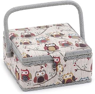 Hobby Gift Small Sewing Storage Box, Hoot, 20 x 20 x 11cm