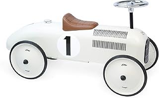 Vilac Vintage Toddler Metal Ride on Car, off white, 1102