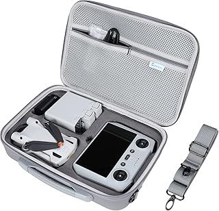 SKYREAT Mini 3/Mini 3 Pro RC Case,Portable PU Leather Storage Shoulder Bag Carrying Case for DJI Mini 3/Mini 3 Pro Drone with DJI RC Controller and Other Accessories