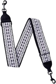Embroidery Banjo Strap, Jacquard Woven Cotton Strap for Banjo, Metal Clip-on Hooks, 5cm Wide, Length Adjustable