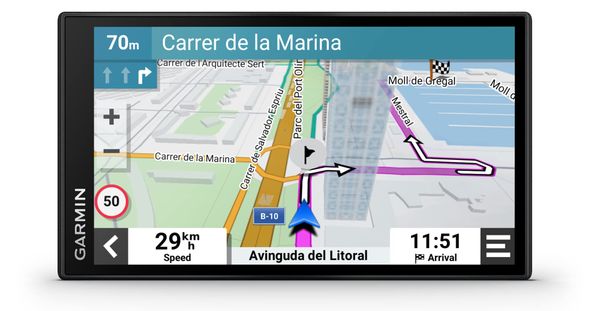 Garmin DriveSmart 66,GPS Sat Nav, 6" Display, Map Updates for UK, Ire and Full Europe, Live Traffic via app, Bluetooth Hands-free Calling,Voice Commands/Smart Features