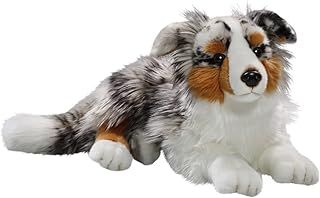 Carl Dick Australian Shepherd Dog lying 17 inches, 45cm, Plush Toy, Soft Toy 3434