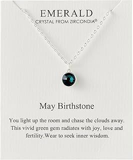 Philip Jones May (Emerald) Birthstone Necklace Created with Zircondia® Crystals