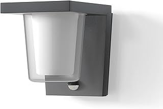 FLORNIA LED Outdoor Wall Light with Motion Sensor, Outside Wall Light Main Powered with PIR, External Garden Weatherproof Aluminium Lamp (900LM 13.5W 4000K IP44)