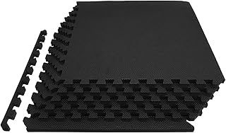 Puzzle Exercise Mat EVA Foam Interlocking Tiles, Black