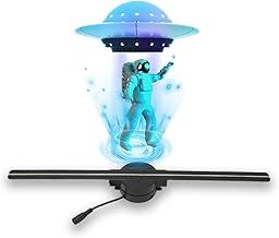 Yunir 3D Hologram Fan, 16.5 Inch 2000x224 Resolution WiFi 3D Hologram Projector Advertising With With 224 LED Light Beads, Memory Card Comes With Graphic Editing Software (UK Plug)