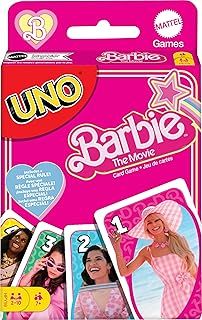 ​UNO Barbie The Movie Card Game, Inspired by the Movie for Family Night, Game Night, Travel, Camping and Party​​, HPY59