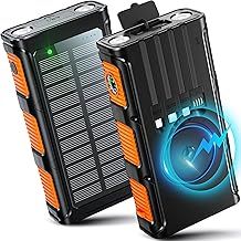 56800mAh &65W Portable Battery Pack Power Bank, 8 Charging Ports USB-C Fast Charging Phone Charger, Outdoor Solar Charger with LED Display&Flashlight, for Samsung/iPhone/Tablets