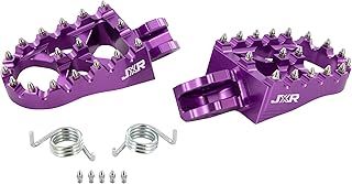 JXR Sur Ron Foot Pegs - Upgraded Pedal Rests Surron Accessories for Light Bee Dirt Bike - Anodised Aluminium Motorcycle Footpegs (Purple)