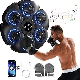 Music Boxing Machine, 9-Level Speed & Mode Adjustment, Bluetooth Connection, USB Charging One Punch Boxing Game Training Equipment, Exercise/Stress Release