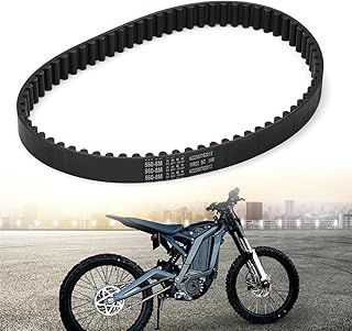 Alpha Rider Motorcycle E-Bike Drive Belt For Surron Sur-Ron Light Bee X Surron X160 X260 For Talaria Segway X260 X160 560-8M Electric Dirt Bike Black Drive Belt Replacement Motorcycle Accessories