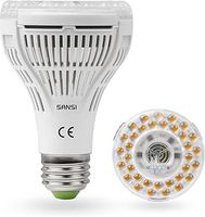 SANSI 15W LED Grow Light for Indoor Plants, 200W Equivalent Full Spectrum E27 Plant Growing Light Bulb for Seedlings Succulents Hydroponic (PPF 27μmol/s, 60° Beam Angle, Veg Cover: 2x2 Sq Ft)