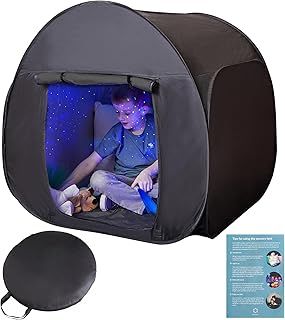 Sensory Tent | Calm Down Tent For Children To Play And Relax | Sensory Corner | Helps With Autism, SPD, Anxiety & Improve Focus | Black Out Sensory Tents For Autistic Children (90 Cm)