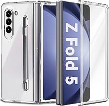 Case for Samsung Galaxy Z Flip 5 5G,Galaxy Z Flip5 Phone Case with Screen Protector Hard PC Cover Shockproof Protective Case Thin Slim Fit for Samsung Z Flip 5,Crystal Clear