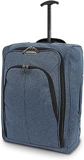 AVIO Nomad Collection 39L Lightweight Cabin Trolley Bag in Blue – 50x35x20cm Carry-On Suitcase with 2 Wheels, Adjustable Handle & Water-Resistant Lining, Durable & Ideal for Short Trips and Travel