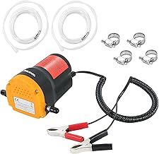 DASBET 12V 60W Oil Change Pump Extractor, Oil/Diesel Fluid Pump Extractor Scavenge Oil Change Pump Transfer Suction Red Case for Auto Car Boat Motorbike Truck (Yellow)