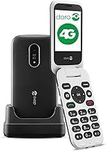 Doro 6820 4G Unlocked Flip Mobile Phone for Seniors with Talking Number Keys, 2MP Camera, Assistance Button and Charging Cradle [UK and Irish Version]