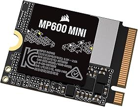 Corsair MP600 MINI 1TB M.2 NVMe PCIe x4 Gen4 2 SSD – M.2 2230 – Up to 4,800MB/sec Sequential Read – High-Density 3D TLC NAND – Great for Steam Deck and Microsoft Surface – Black