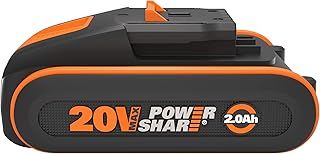 WORX WA3639 PowerShare 20V 2.0Ah Li-ion Battery with Charge Indicator and Overcharge Protection