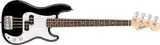 Fender Squier Electric Bass - Mini Precision Bass in Black, Comes with Free Virtual Lessons