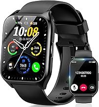 Smart Watch for Men Women (Answer/Make Calls), 1.85" Fitness Watch with Heart Rate/Sleep Monitor/Step Counter, 110+ Sports Fitness Tracker, IP68 Waterproof Smartwatch for iOS Android, Beige