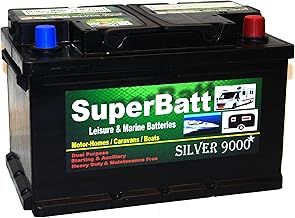 Deep Cycle Leisure Battery 12V 75AH SuperBatt LM75 Battery Caravan Motorhome, Marine Boat