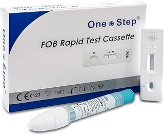 One Step Bowel Test, 1 Test Pack, Colon Faecal Screening Test Kit, Occult Blood in Stools Home Testing, FOB Detection, Ulcers, Polyps, Colitis, Cancer Screen