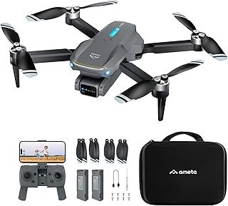 Ameta Drone with Cameras 4K Professional for Adults, S20 Lite Brushless Motor RC FPV Drone for Beginners Kids with 36min Flight Time/Altitude Hold/Circle Fly, Cool Toy Gift for Men Boys, Under 250g