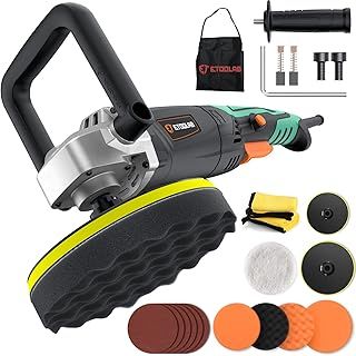 Car Polisher, 1200W Professional Car Buffer Polisher Machine Kit-24pcs, 7 Variable Speed 1200-3500RPM with 6”-7”Polishing Plate, 5 Buffing Pads, Detachable Handle for Car Care Polishing＆Clean